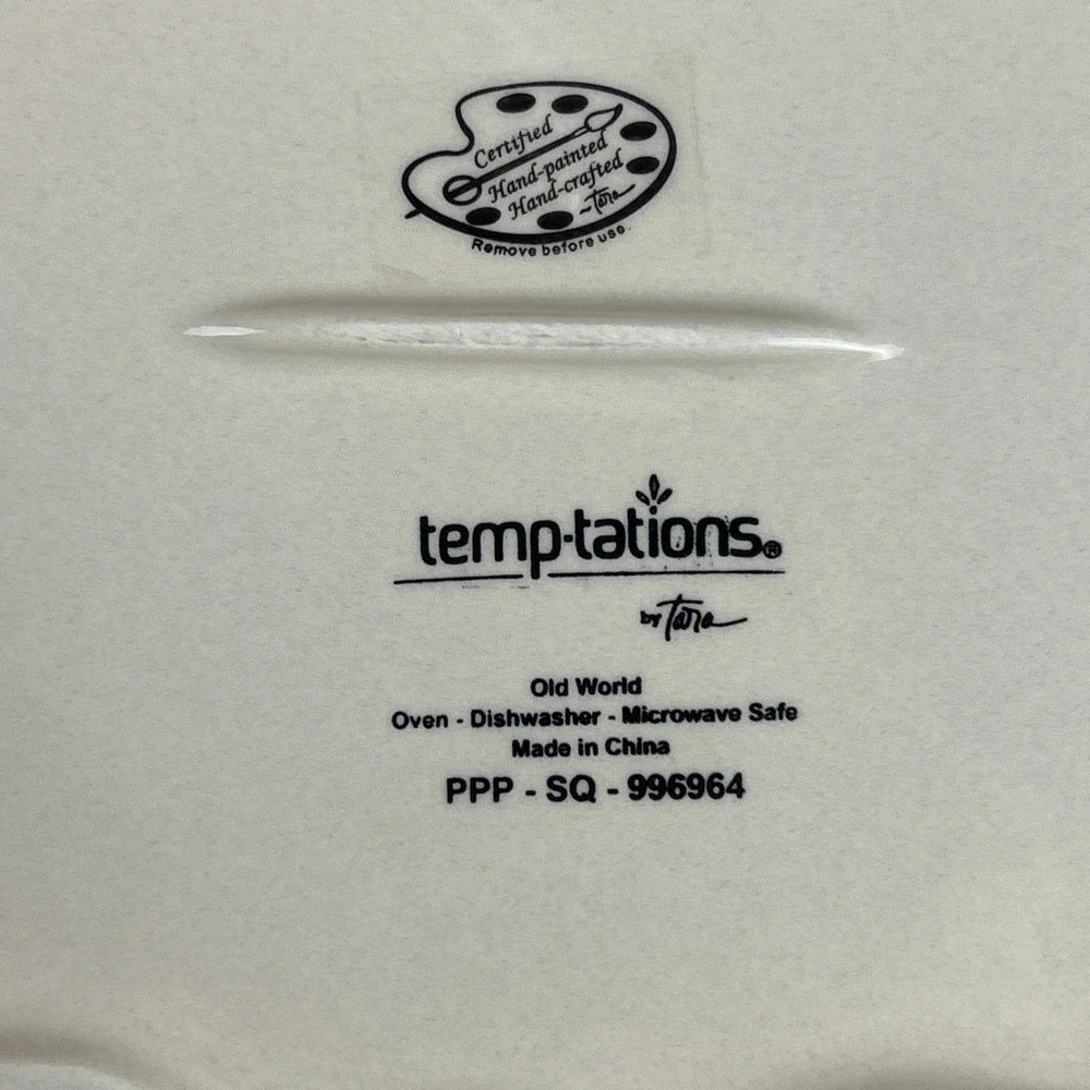 Temp-tations Black Old World Oval Scalloped Platter PPP-SQ-996964